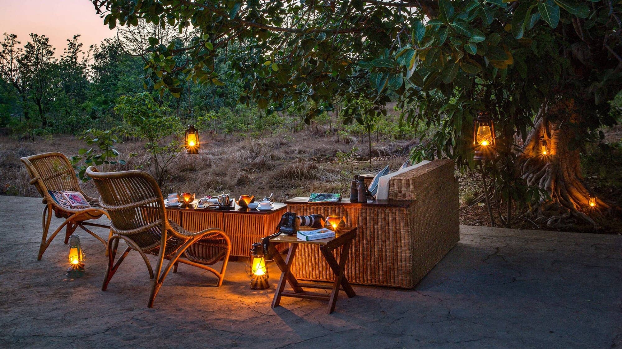 The candlelit table