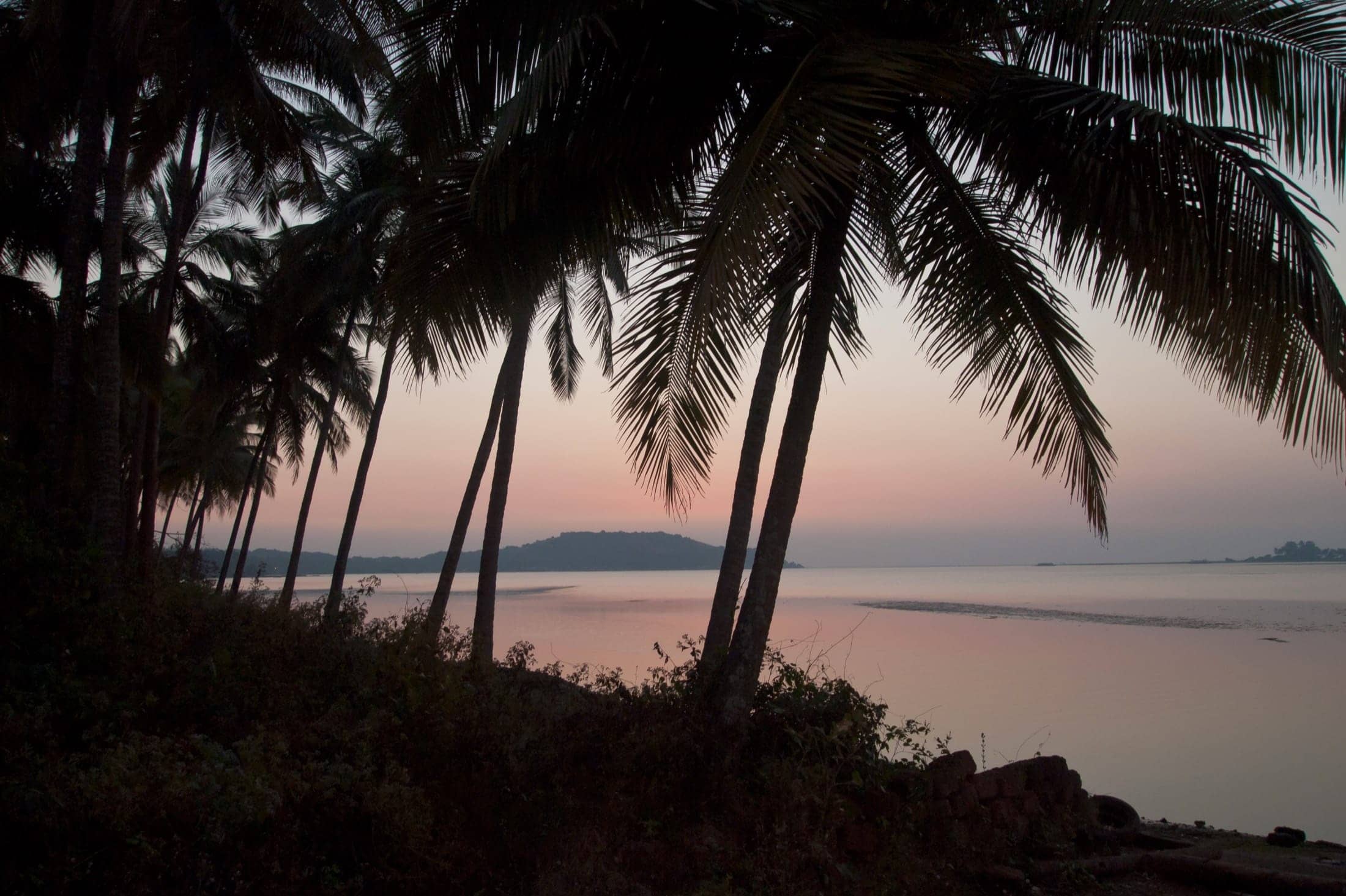 Vagator bay, after the sun has gone