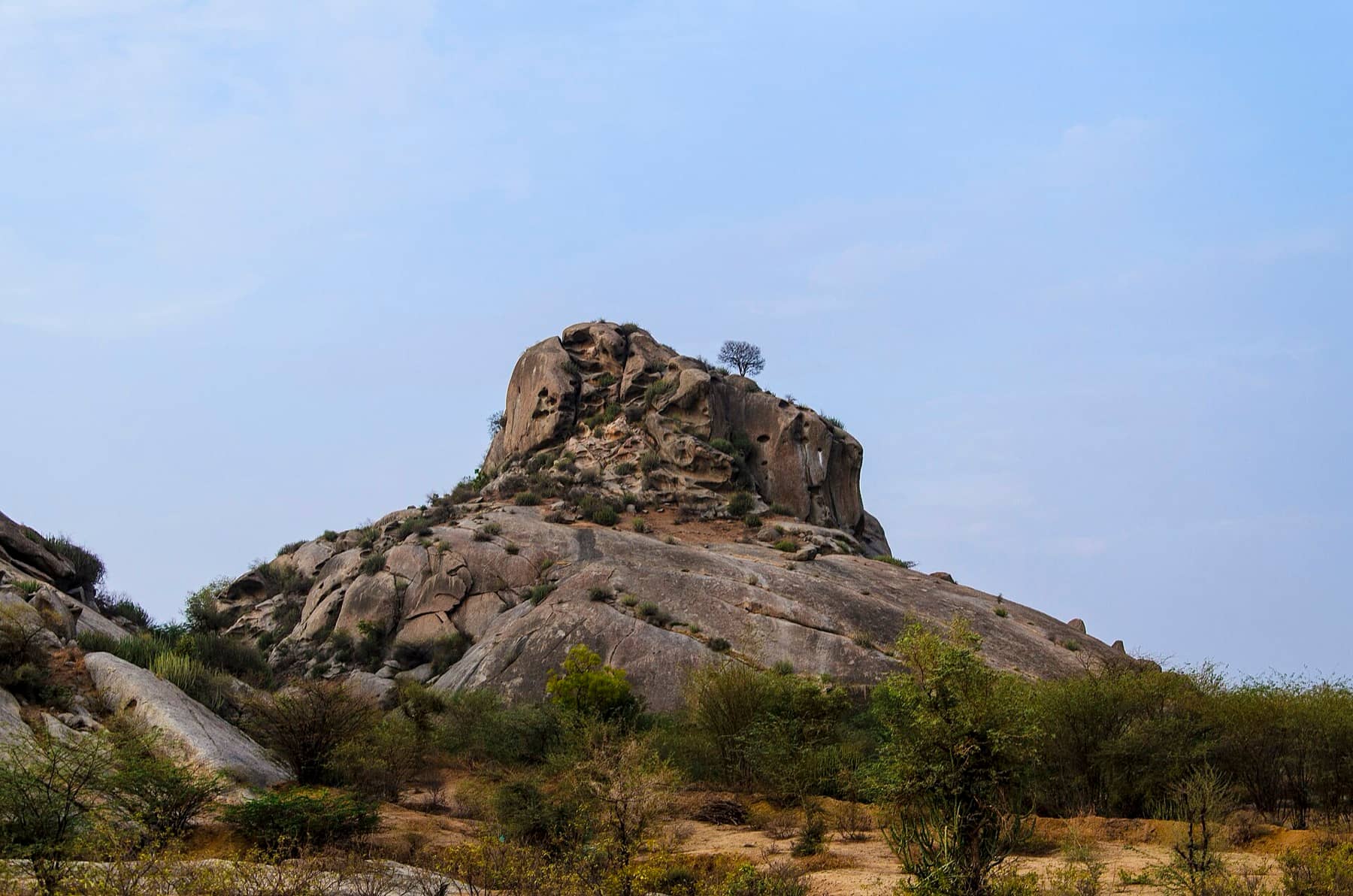A lone kopje above the thorn scrub, near Bera