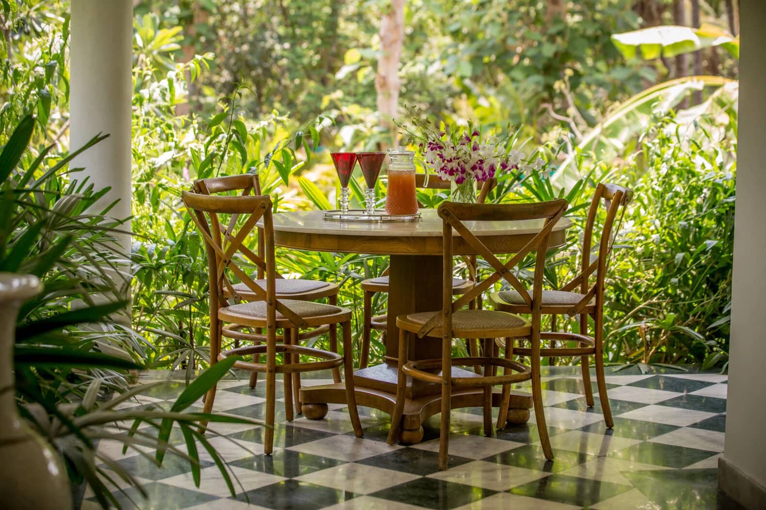 The table