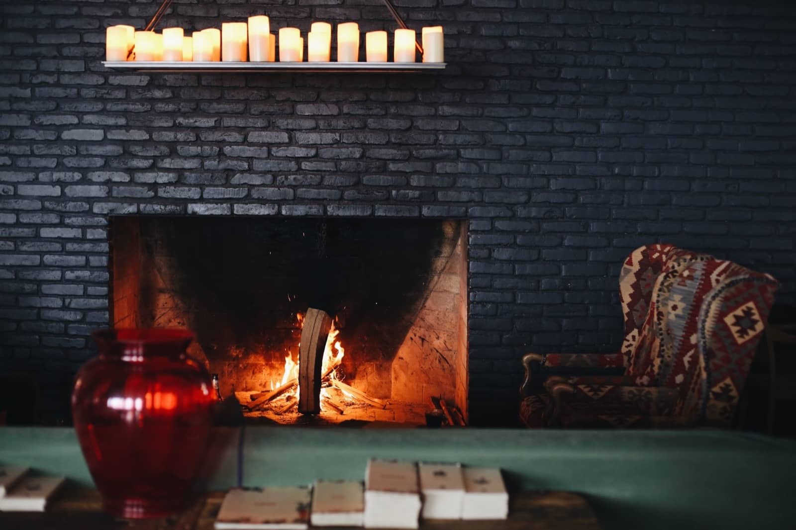 By the fire