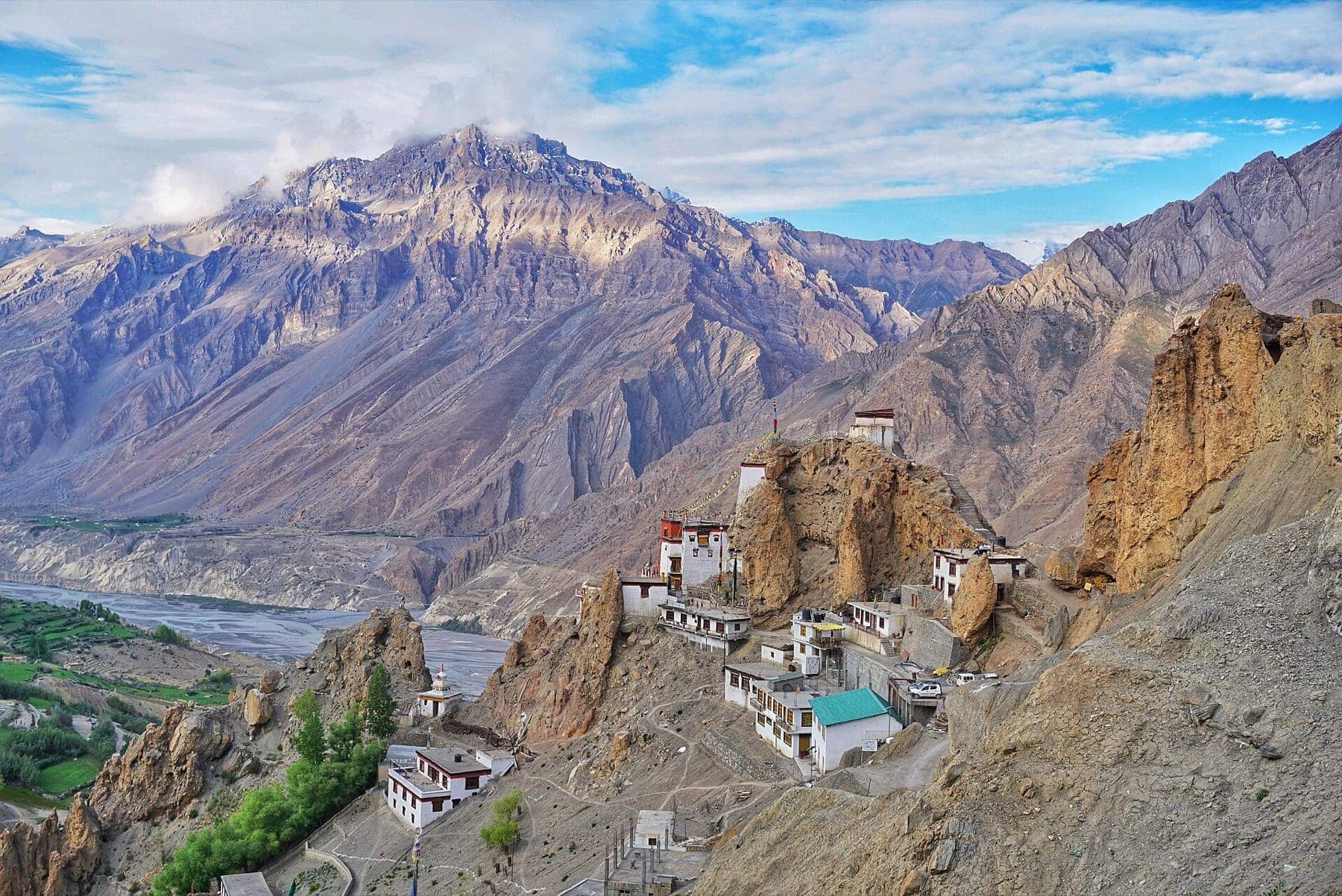 Dhankar, between rock and river