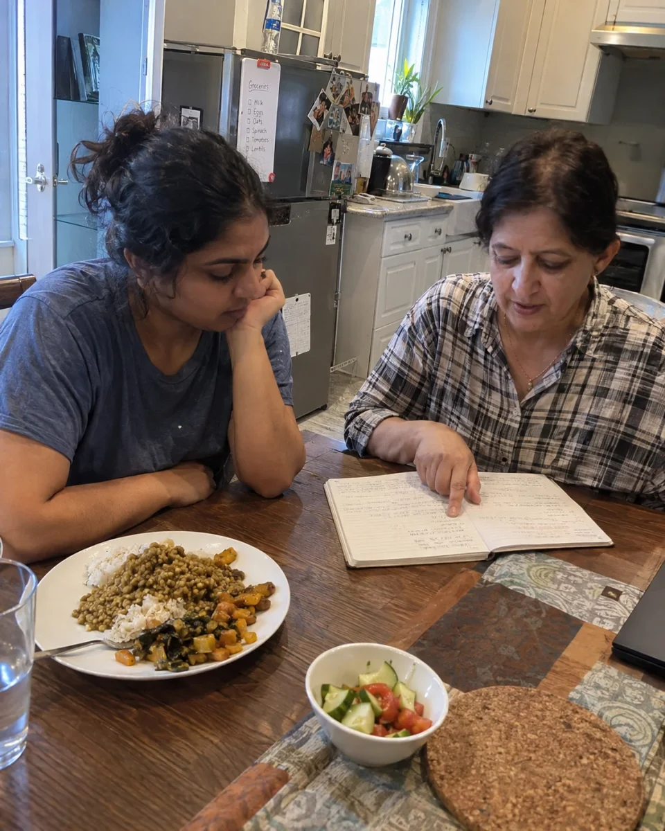 A nutrition conversation about daily meals and a food diary